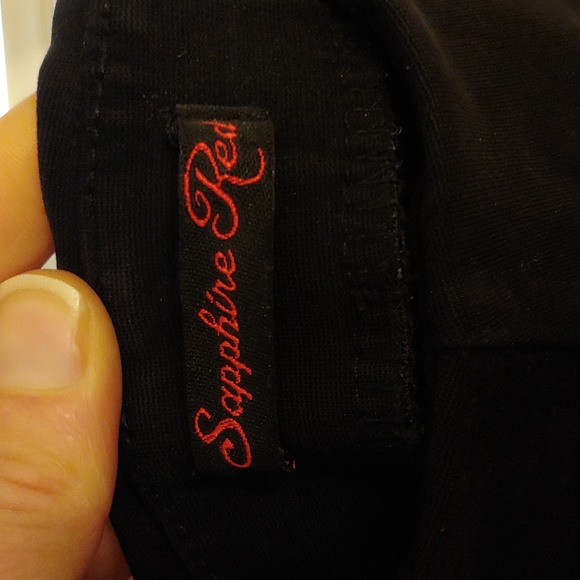 Leggings, black, dressy. Size approx. 4-6, ankle-length, stretchy - Picture 3 of 5